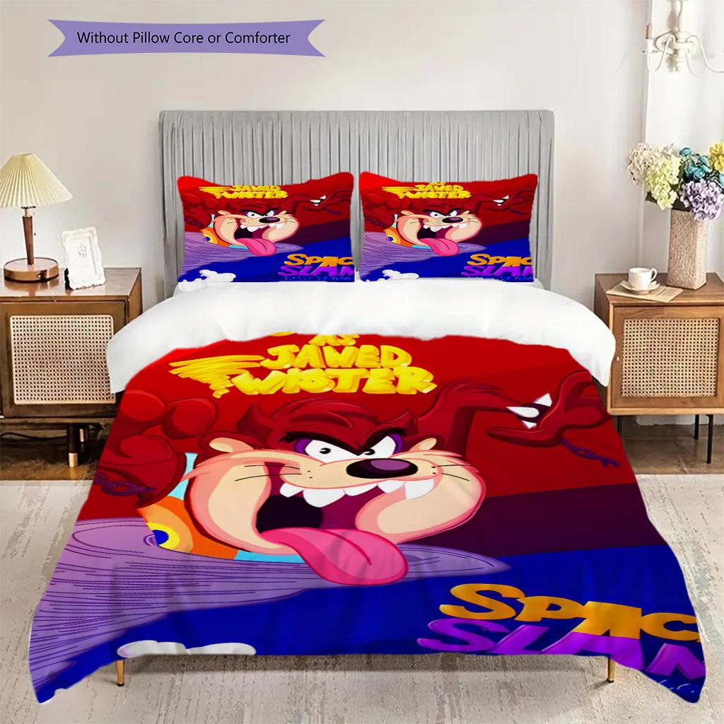 Looney Tunes Tasmanian Devil'S Wild Adventure Bedding 1 Duvet Cover 2 Pillowcase Without Core Duvet Cover And Pillowcase