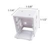2 Pcs White Blind Brackets Low Profile Box White Mounting Bracket For Window Blinds Shutter Plastic Installation Accessories Mounting At Both Ends