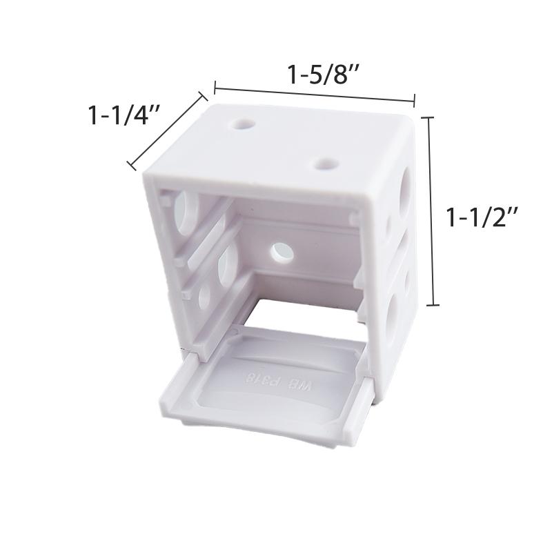 2 Pcs White Blind Brackets Low Profile Box White Mounting Bracket For Window Blinds Shutter Plastic Installation Accessories Mounting At Both Ends