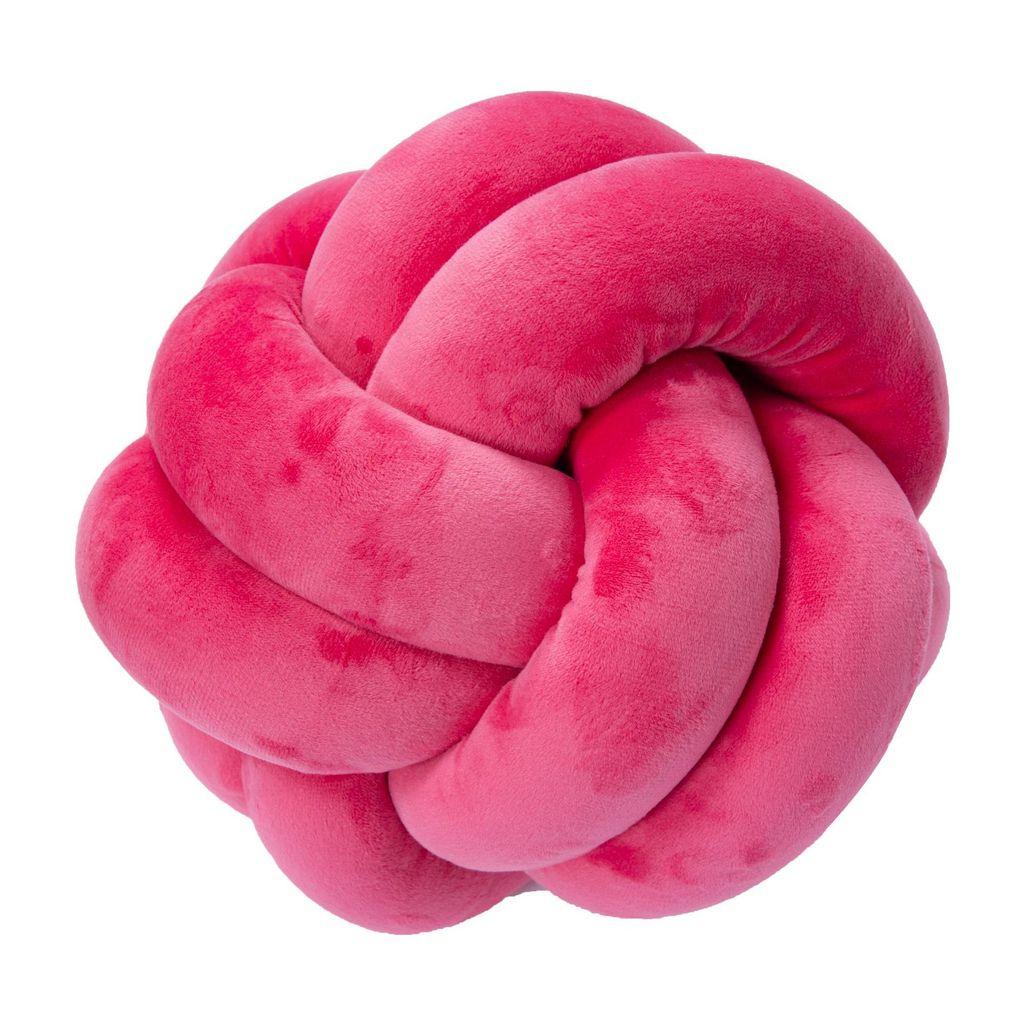 Nordic Style Plush Cushion With Knotted Spun Polyester Cover For Home Decor