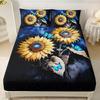 Sunflower Healing Pattern Sheet Three-Piece Digital Printing Bedding Sheet Three-Piece Sheet Children Adult