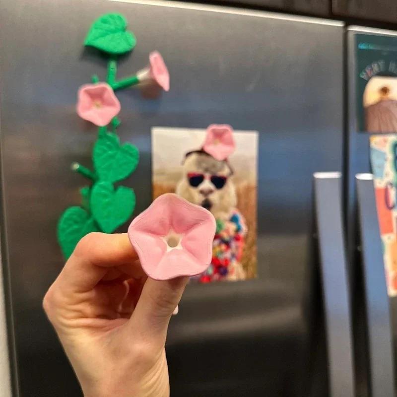 Magneti per Frigorifero Campanula Stampati 3D, Magneti per Frigorifero Edera Decorazione Pianta Decorazione Casa Combinazione