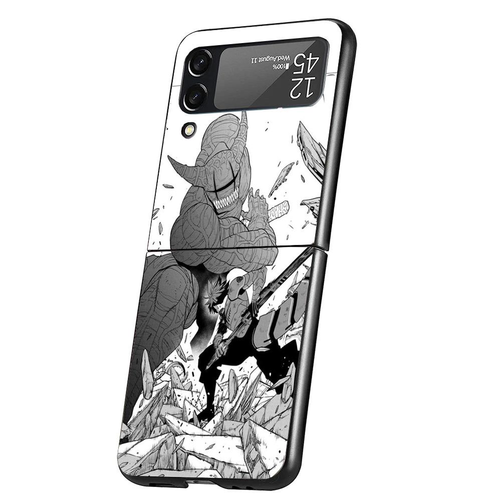 Kaiju No. 8 Anime Cover Phone Case For Samsung Galaxy Z Flip 7 6 5 4 3 5G Flip7 Flip6 Flip5 Flip4 Flip3 Black Fundas Shell Galax