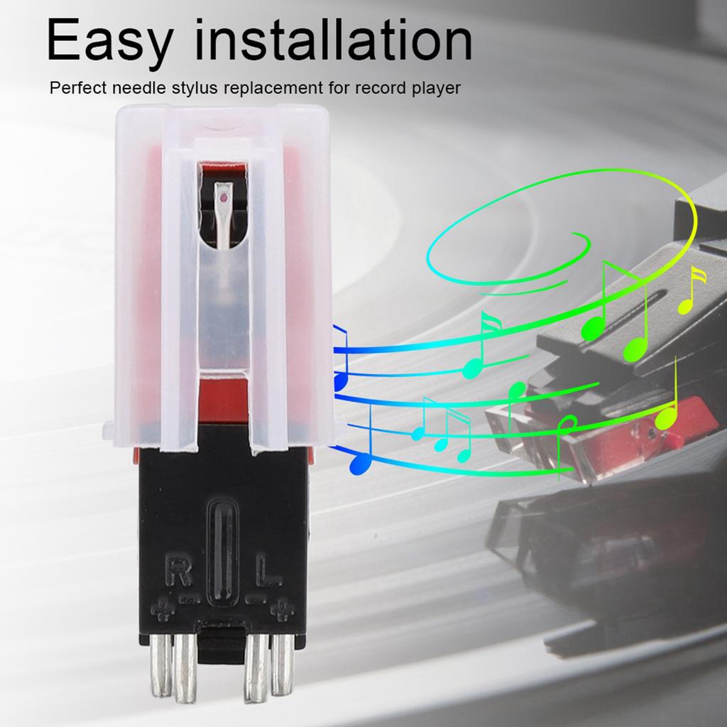 Dual Needle Stereo Stylus for LP Vinyl Player USB Turntable Accessory