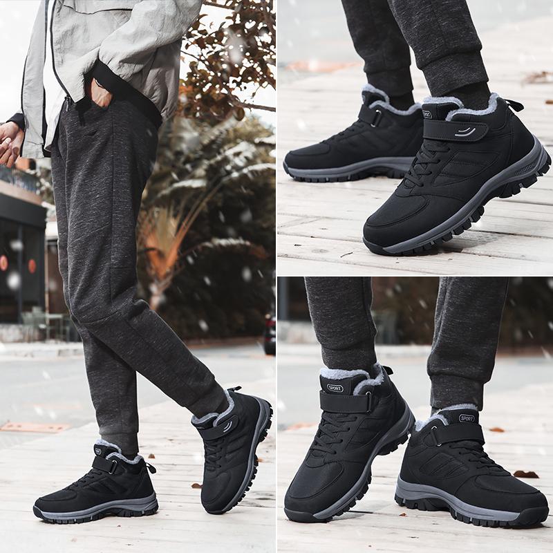 Schneestiefel Mann Frau Winter Schuhe für ältere Menschen Baumwollschuhe Walking Outdoor Damen Schuhe Mama Schuhe mit Samt Wärme Wanderschuh