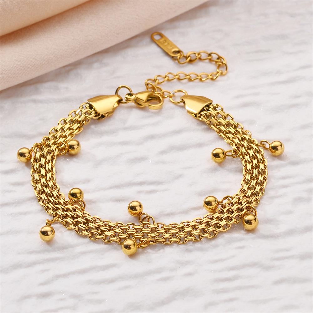 Korean Titanium Steel Four-Leaf Clover Bracelet - Women's Fashion, Versatile & Non-Fading Jewelry