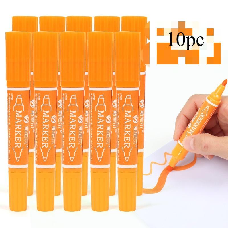 10pcs/set Twin Tip Colored Permanent Art Markers Pens Fine Point Waterproof Oily Black Ink Sketchbook Painting School Supplies
