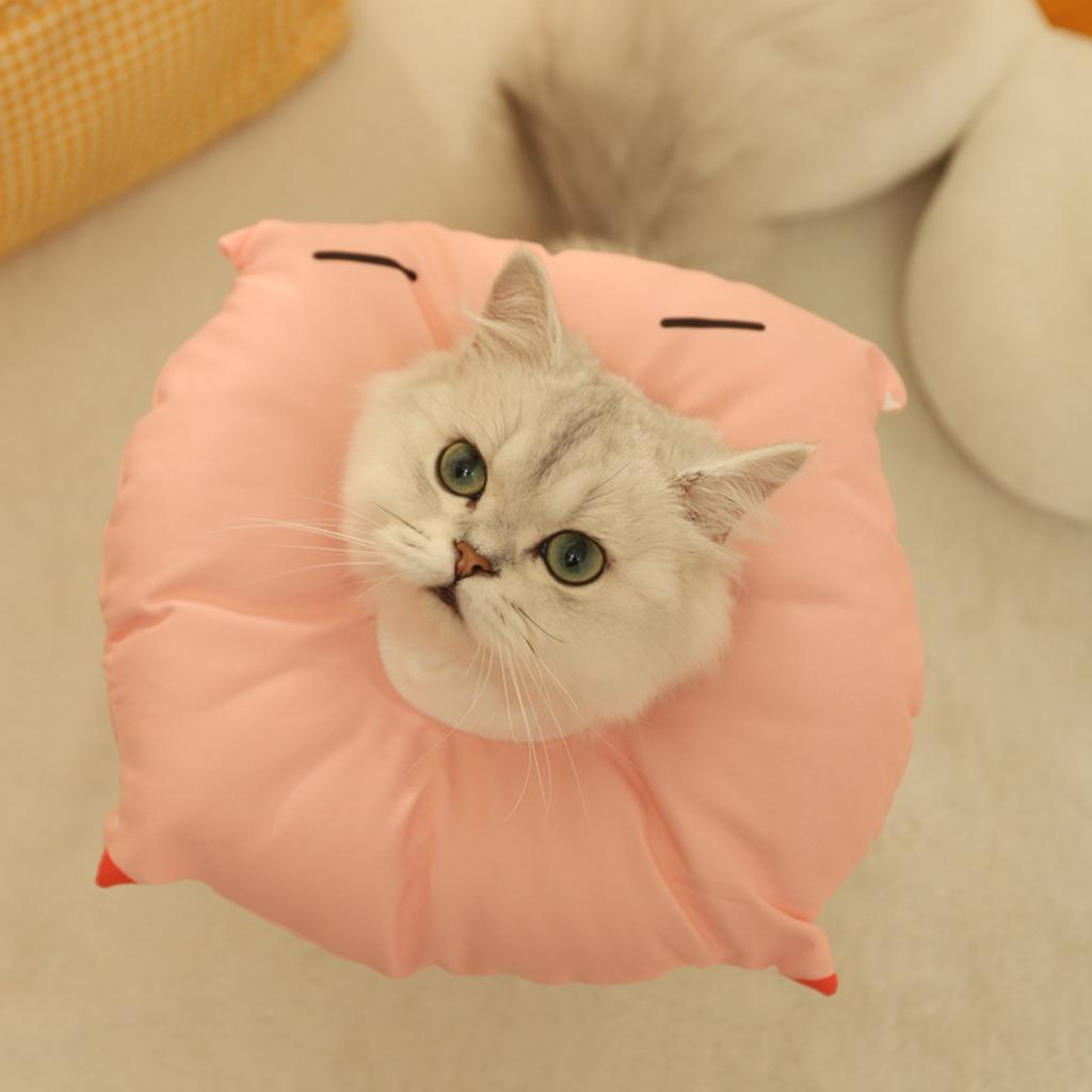 Cat Surgery Recovery Collar Cute Animal Shape Prevent Lick Bite Protective Adjustable Cat Cone Collar for Kitten Puppy