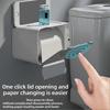Smart Touchless Toilet Paper Dispenser Wall Mounted Automatic Sensor Tissue Box Punch Hand Towel Dispenser Yellow