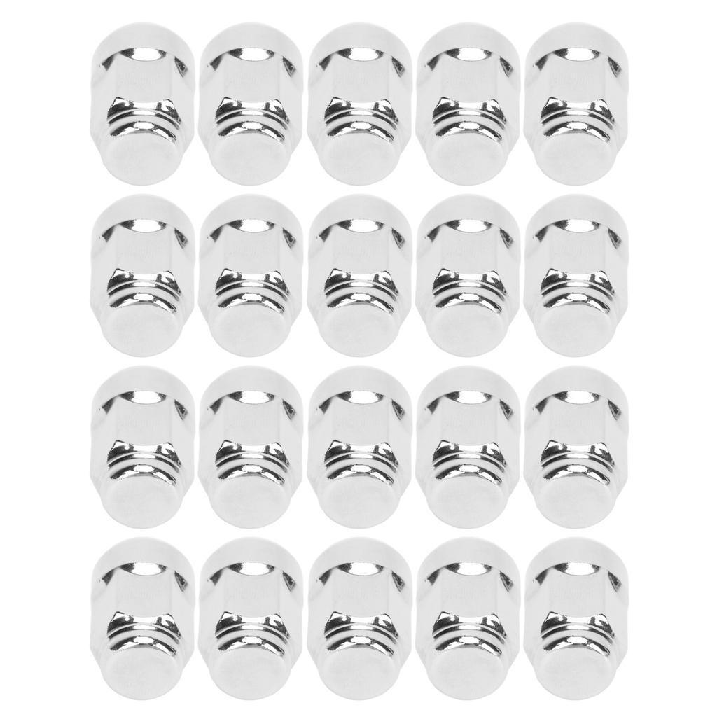20PCS Lug Nuts Stylish Chrome Finish 12x1.5mm Radius Wheel Accessories Parts for Car Vehicle