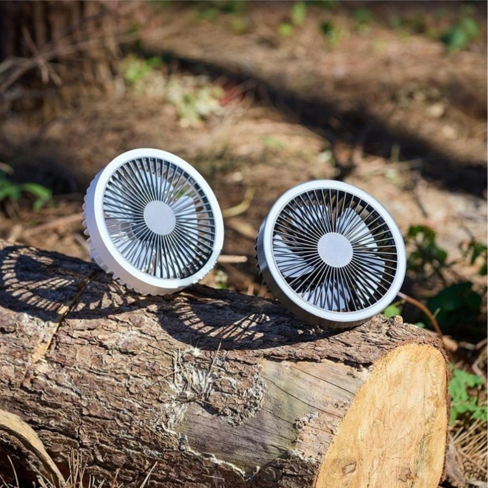 10000mAh Camping Fan Rechargeable Desktop Portable Circulator Wireless Ceiling Electric Fan with Power Bank LED Lighting