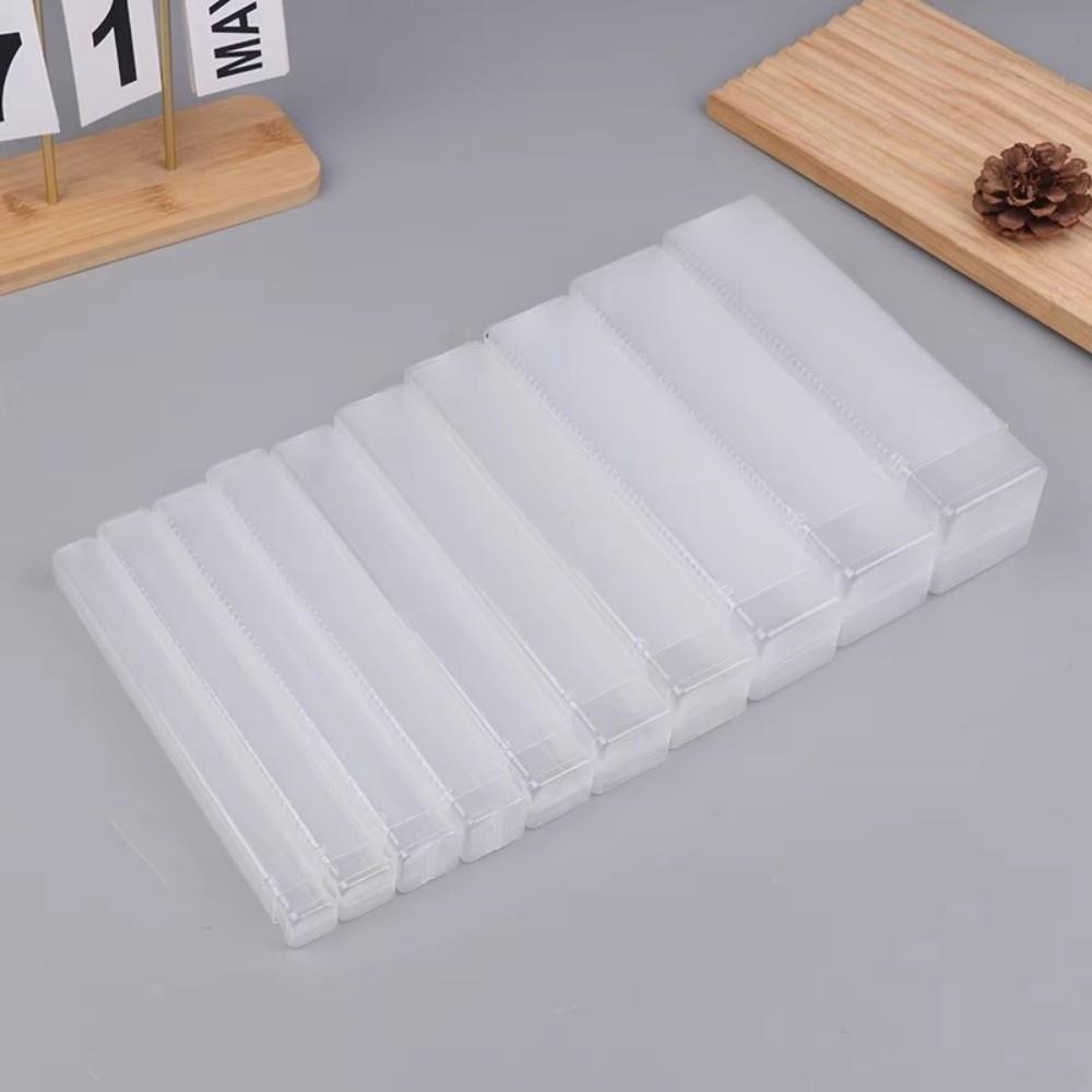 5pcs New Square Drill Bit Packaging Boxes Telescopic Plastic Packaging Box Transparent Storage Boxes Accessories Storage
