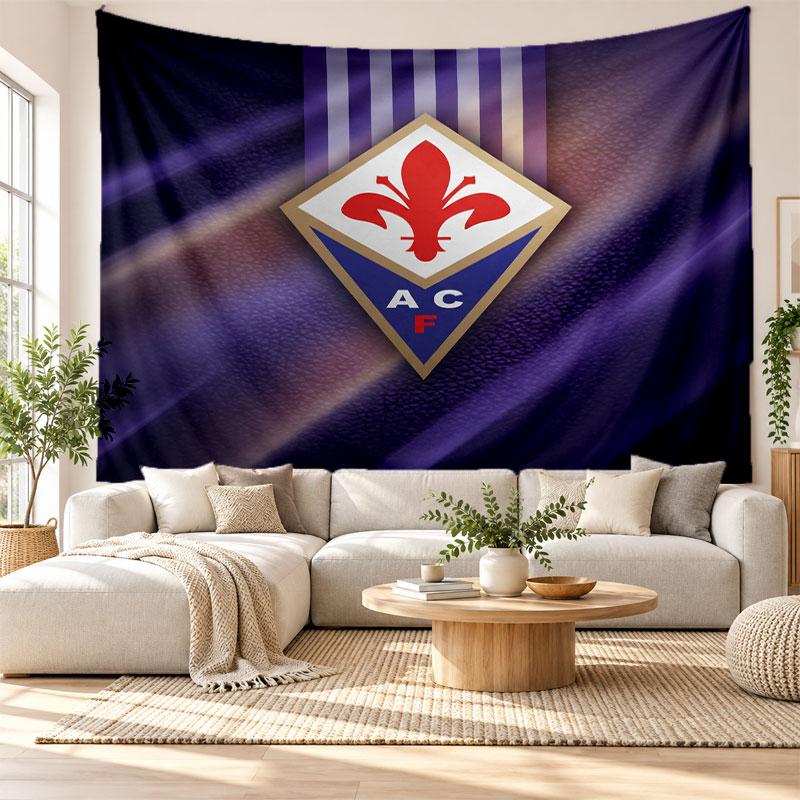 Fiorentina FC Wall Tapestry, Soft Fabric Wall Hanging, Decorative Backdrop For Bedroom Home Wall Art
