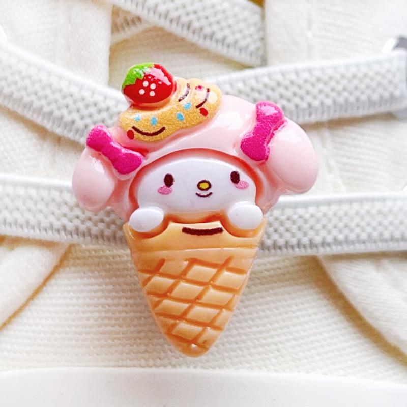 Kuromi Cartoon Shoe Buckle Accessory for AF1 Kids' Shoelaces - DIY Decoration.