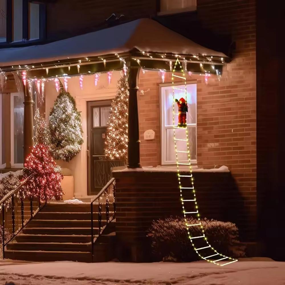1/2/3m Santa Claus Climbing Ladder Light Christmas Decorations Waterproof Light for Indoor Outdoor Christmas Decor Navidad
