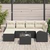VidaXL Ensemble de canapés de jardin 6 pièces avec coussins en rotin synthétique brun 3354786