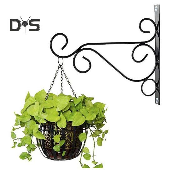 Kovový nástěnný hák Nástěnný háček na zavěšení rostlin se šrouby Odolný hák na květinové koše Krmítka pro ptáky Zvonkohra Dveřní plot