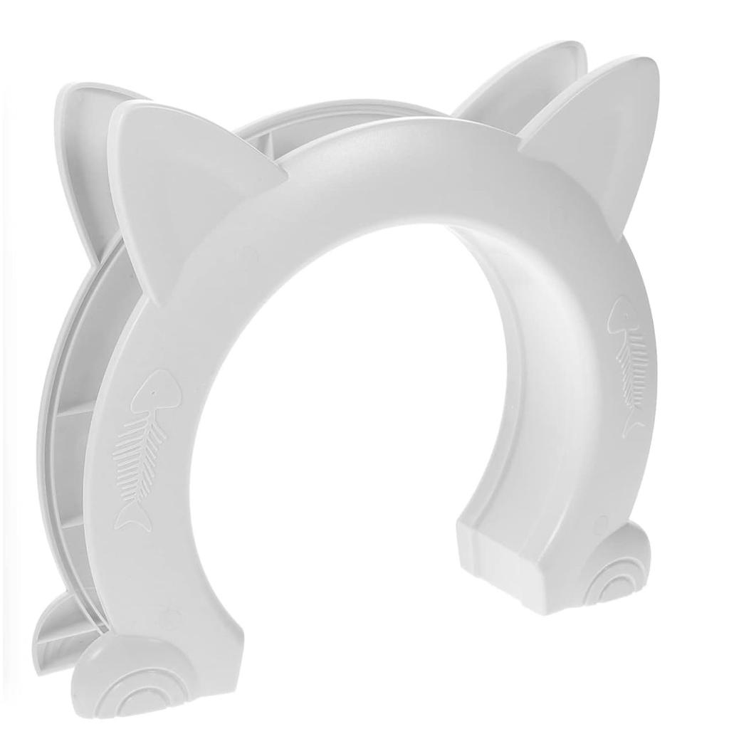 Black and White Pet Door Cats Hole Pet Door Fence Free Access Fish Bone Cat Ear Door Cat Hole Kennel