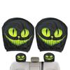 1 Pair Funny Vehicle Front Seat Cover auto Headrest Cover Soft Interior Decor Halloween car decorations for Sedans Trucks Auto