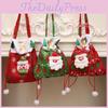 Christmas Gift Bag With Santa Claus Design For Holiday Decor And Gift Packaging