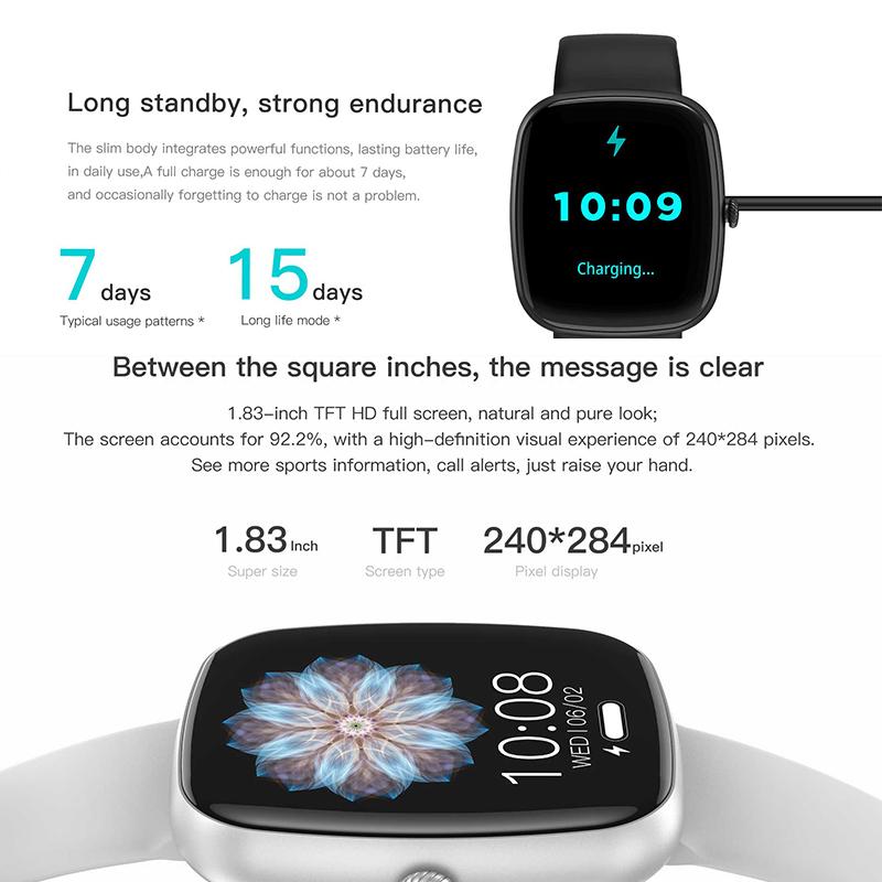 New VS10 Smartwatch Man Woman AI Voice Assistant Bluetooth Call Flashlight Compatible With Android IOS Smartwatch