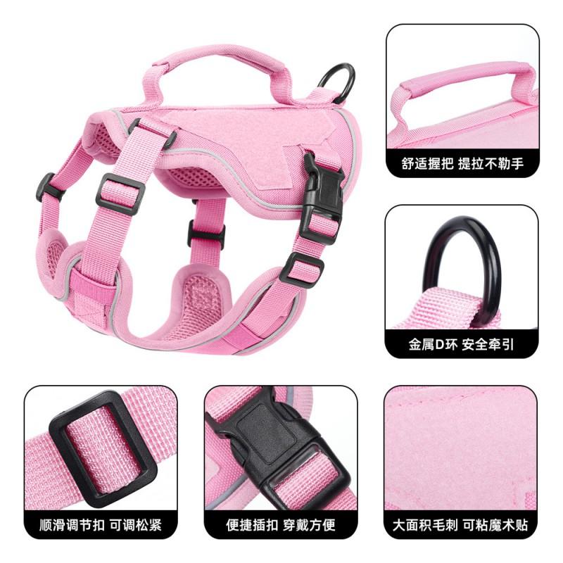 Reflective Harness Dog Leash Small Medium Dogs Adjustable Chest Strap Outdoor Walking Safety Vest