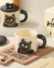 Blue Star Cute Pet Cute Cat Mug with Lid