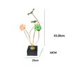 Metal Floral Sculpture Elegant Botanical Ornament for Living Room
