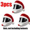 1-3Pc Plush Santa Motorcycle Helmet Cover Decoration for Christmas Cycling Full Face Hat Santa Claus Christmas Gift Helmet Cover