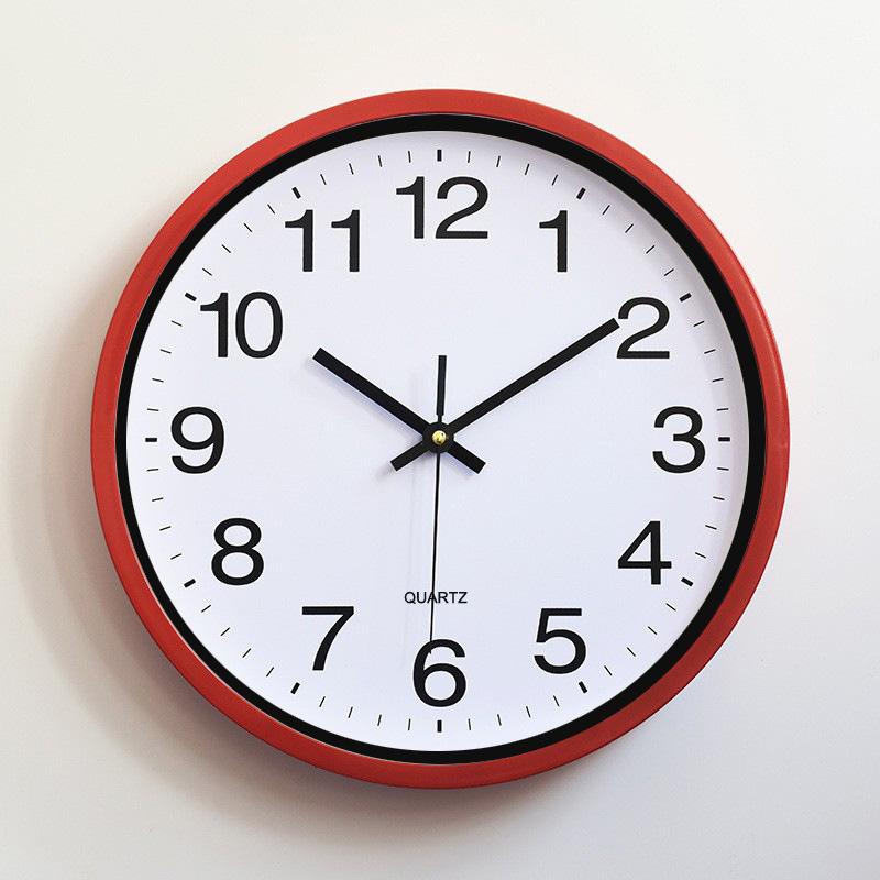Plastic Wall Clock Quartz Clock Bedroom Living Room Wall Clock Simple Clock 30CM