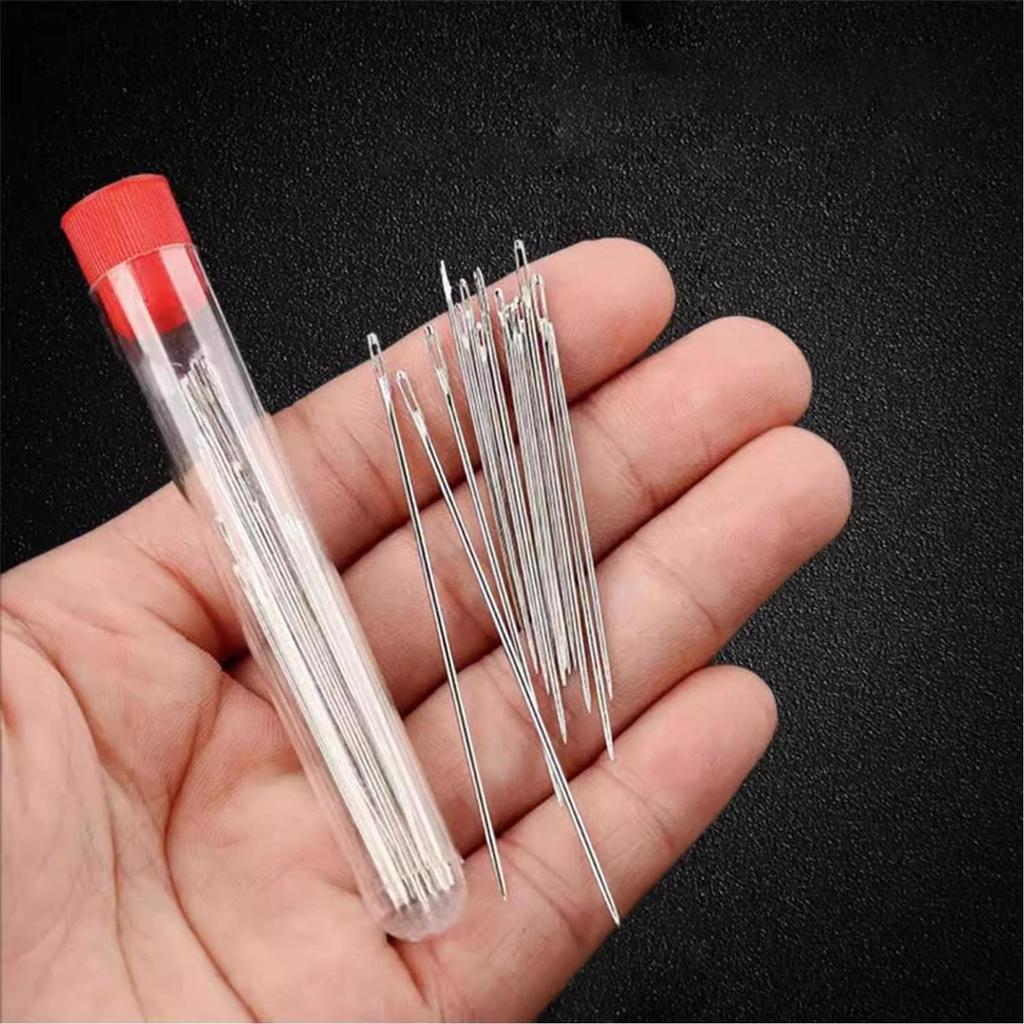 36pcs Sewing Needles Large Eye Needles with Thread Multi Size Clothing Sewing Embroidery Cross Needle Kits Needle Sewing Tool