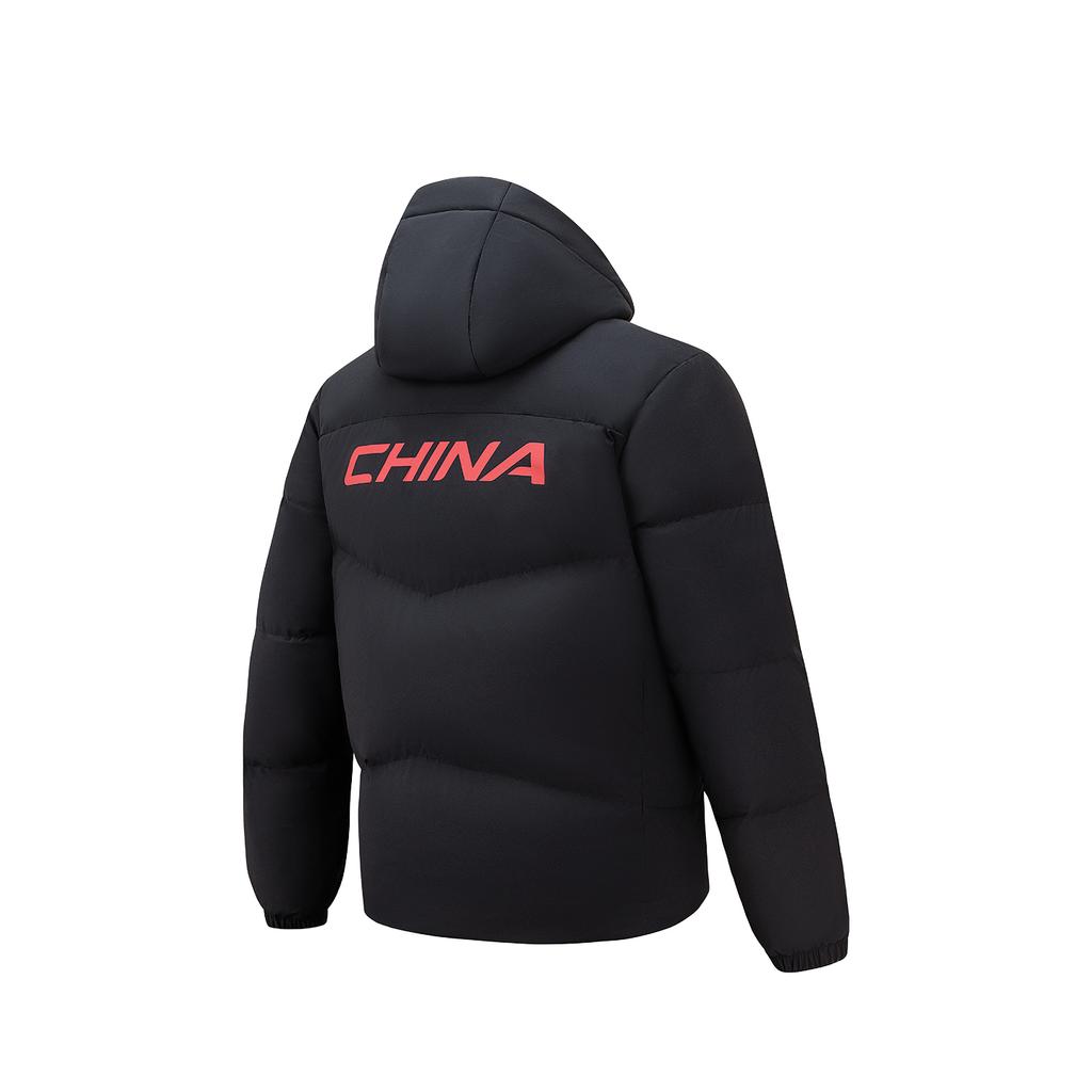 Men's ANTA Variety Training Collection Down Jackets Unisex Black Hooded (Non-detachable) Moderate