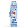 1PC Blue Little Character Print 750ml Color Plastic Sports Water Bottle Leakproof Flip Straw Lid Suitable for Sports Office Home Use