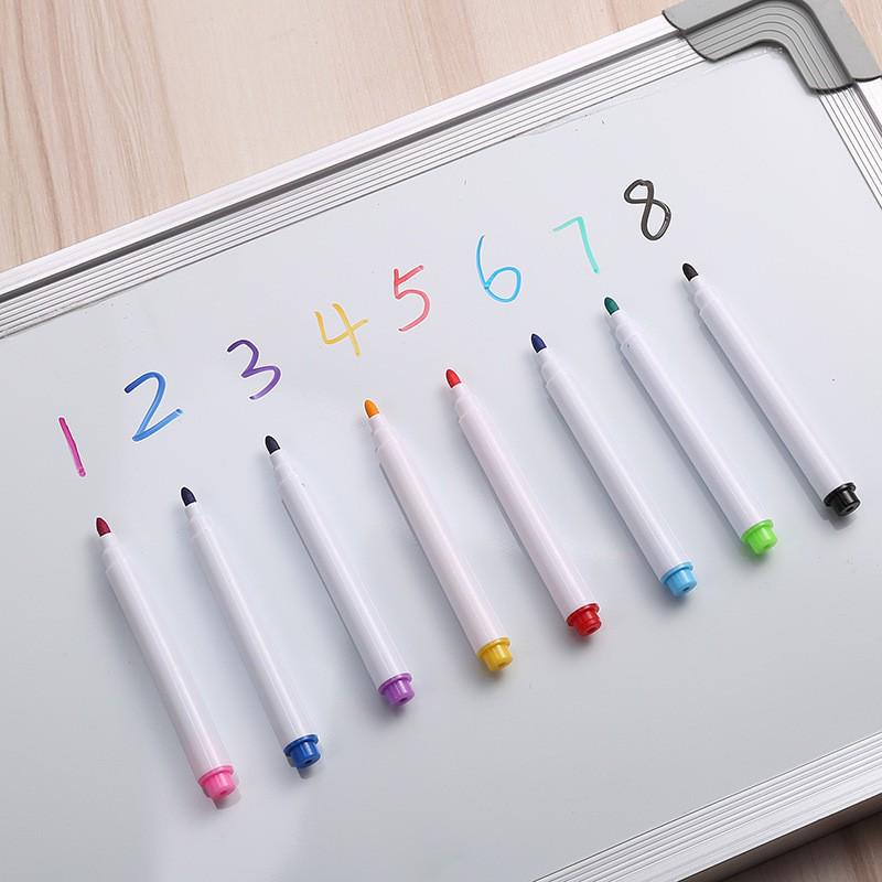 Magnetic Erasable Whiteboard Marker with Brush - Water-based, Colorful, Ideal for Teachers and Children's Drawing Boards