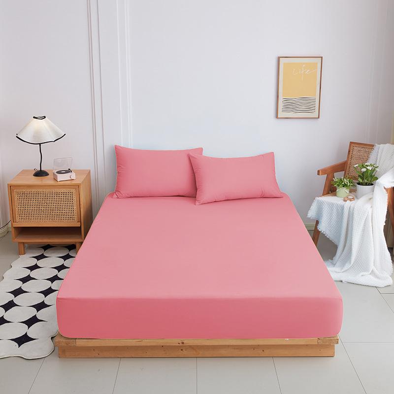 Napínací prostěradlo s gumičkou Jednobarevný chránič matrace pro jednolůžkové, dvoulůžkové a king postele 100% bavlna