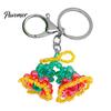 Beaded Key Holder Handmade Christmas Keychain, Xmas Tree Wreath Gift Box Bell Backpack Charm Santa Keyring, Hanging Decor for Party Favors