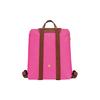 Longchamp Le Pliage 26 Snap Button Zipper Closure Leather Canvas Mini Backpack Women backpack Pink 1699089P73