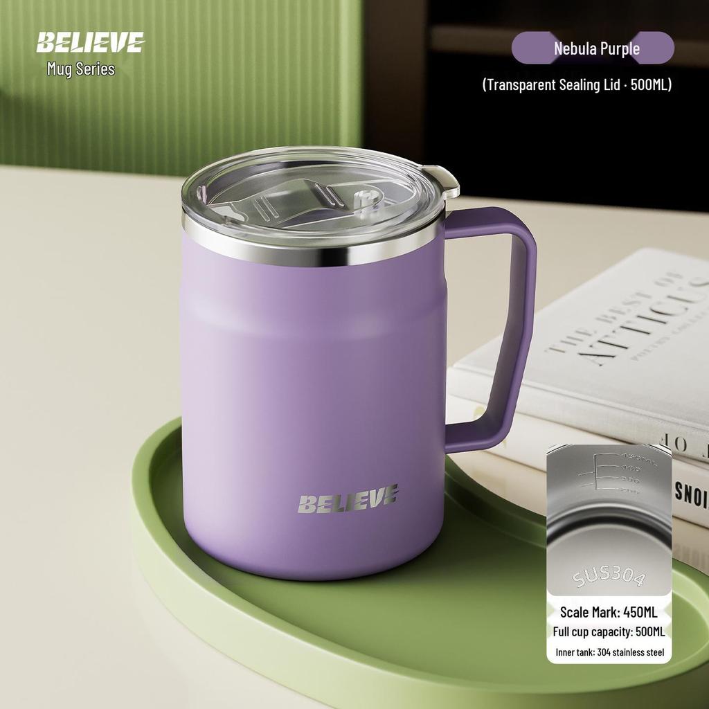 Yuedis 304 Stainless Steel Double-Layer Anti-Scald Creative Coffee Mug