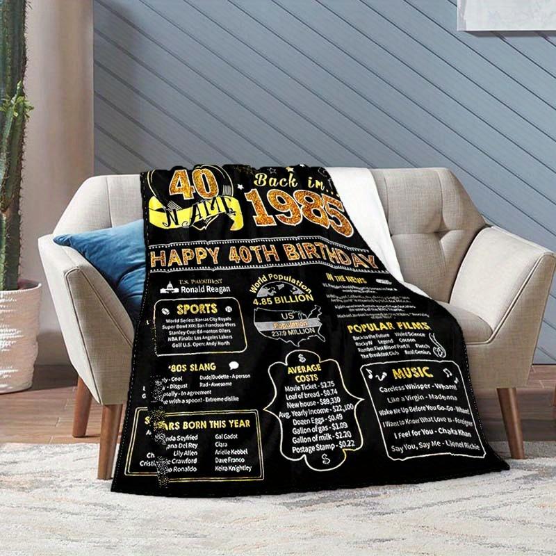 40Th Birthday Customize Your Name Blanket Warm Comfortable And Soft Blankets Are Suitable For Home Chairs Office Sofas Sofas Office Camping And Gifts