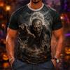 Men's Halloween Horror-Themed 3D-Printed T-Shirt Summer Round-Neck Breathable Trendy Cool Street-Style Halloween Party T-shirts