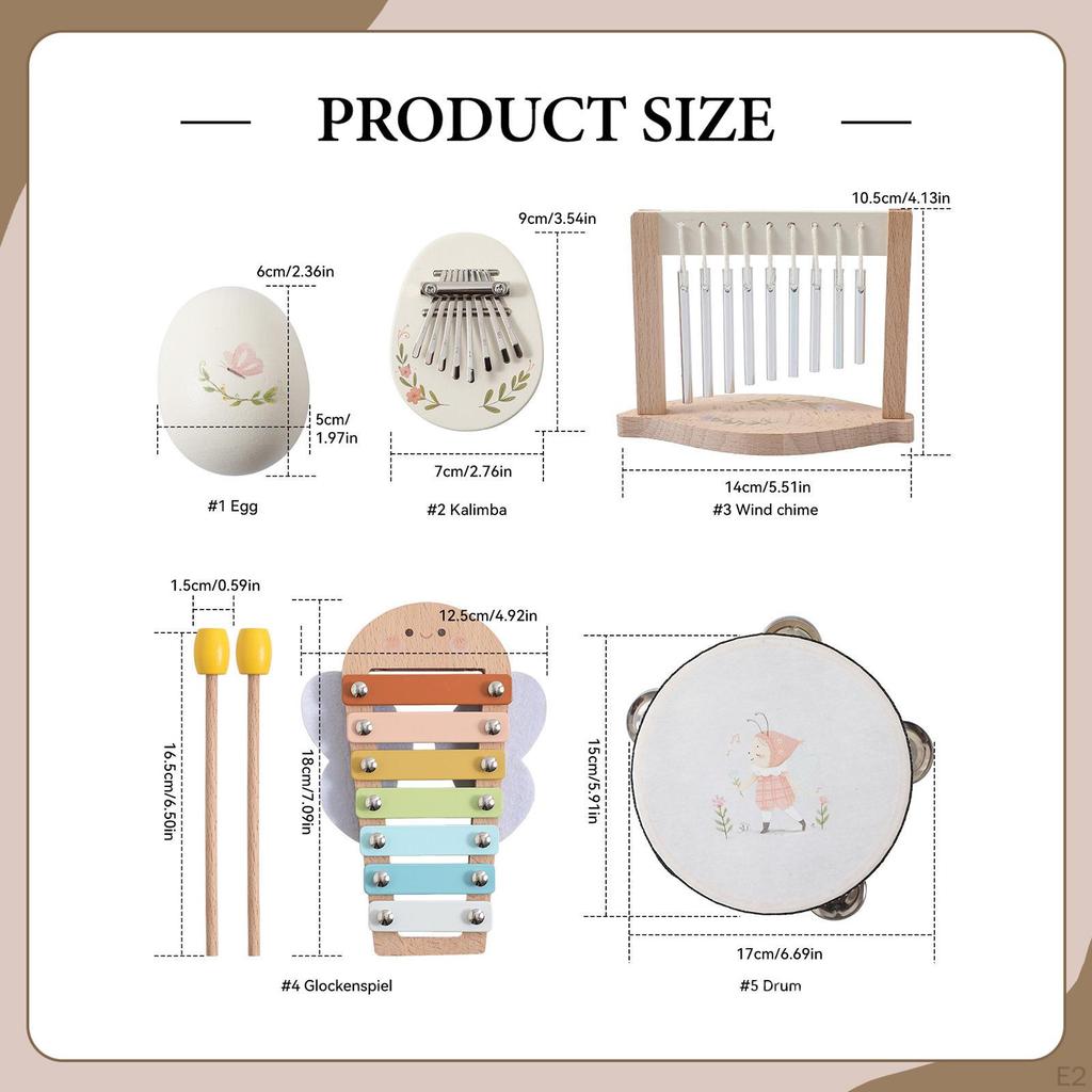 Musikinstrumente Set Perkussion Holz Glockenspiel Lernspielzeug für