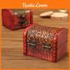 Retro Wooden Jewelry Box With Cover For Desk Storage And Gift Packaging