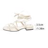 Fashion 2025 Women's Fashion Cross-Strap Roman Sandals Summer Casual Thick Heel Solid Color Open Toe Women's Shoes Sandalias Mujer