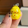 Schlüsselanhänger Anhänger Harz Glatt Glänzend Mini Größe 3D Gelbes Huhn Stern Perle Design Schlüsselring Taschen Handy Lanyard