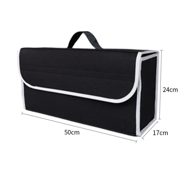 Foldable Felt Storage Bag for Car Trunk Collapsible Trunk Organizer for Travel Supplies Multi-Purpose Cargo Storage Box