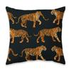 1pc Pillowcase, Tiger, Striped, Black Background, 45cm*45cm, Soft and Smooth Polyester Short Plush Fabric, Single-Sided Printed Pattern, Suitable for 