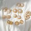 Gold Color Imitation Pearl Earrings Retro Style Simulated Pearl Earrings  Gifts for Women