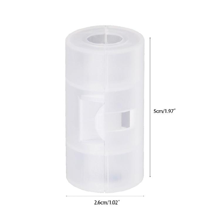 4Pcs Battery To Size C Battery Convert Plastic Clear Storage Holder