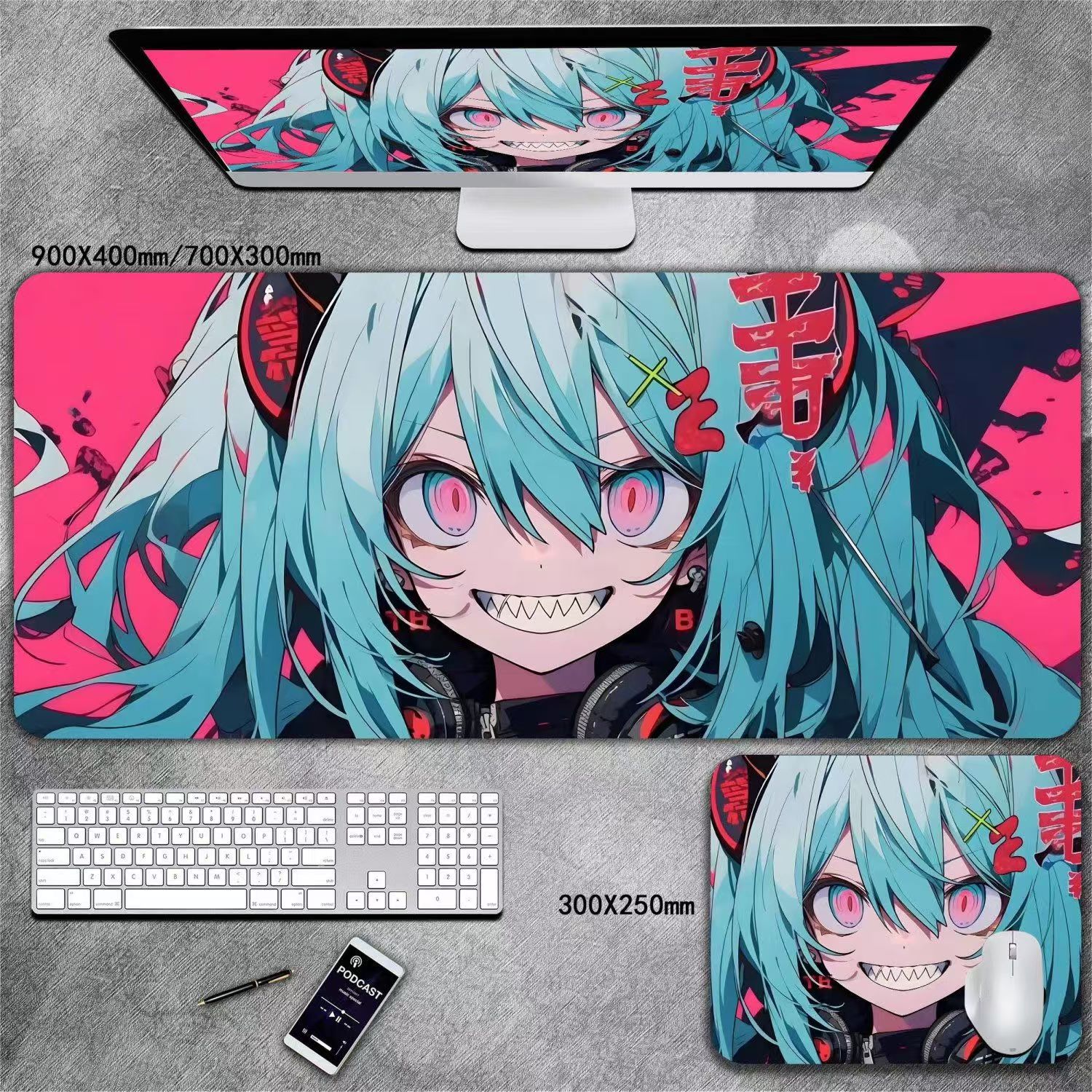 

Коврик для мыши с изображением девушки-аниме, коврик для мыши с клавиатурой, дешевый, изысканный, игровое оборудование, компьютерное оборудование, аниме, комиксы