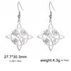 Skyrim Witch Knot Drop Earrings Stainless Steel Valknut Triskelion Ankh Cross Pentacle Earrings Amulet Jewelry Birthday Gift